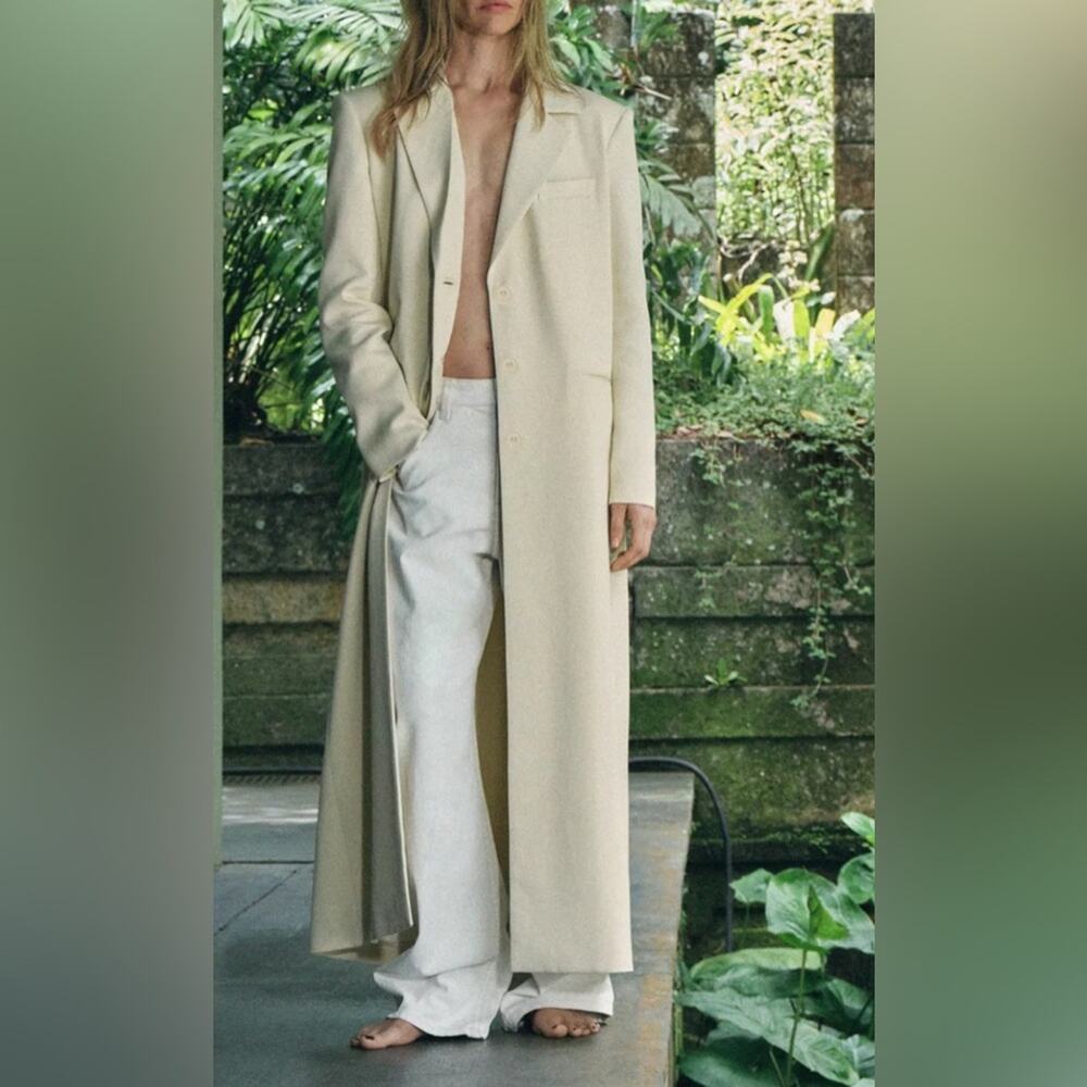 NWT- Zara- ZW Collection Limited Edition Long Frock Coat-M